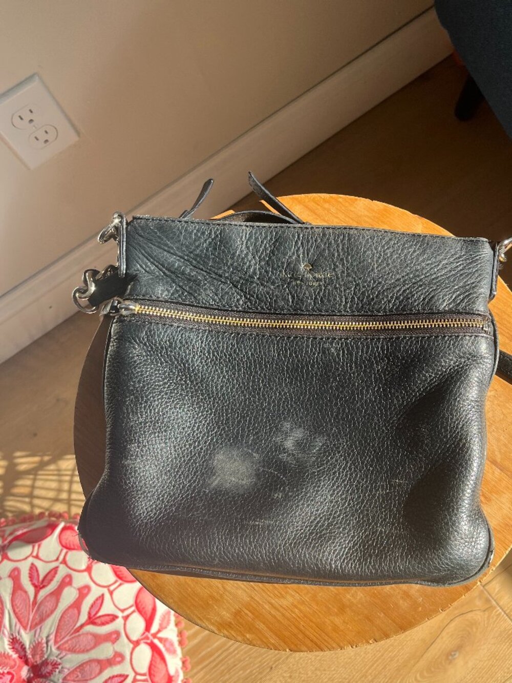 Kate Spade Black Pebbled Leather Crossbody Shoulder Bag